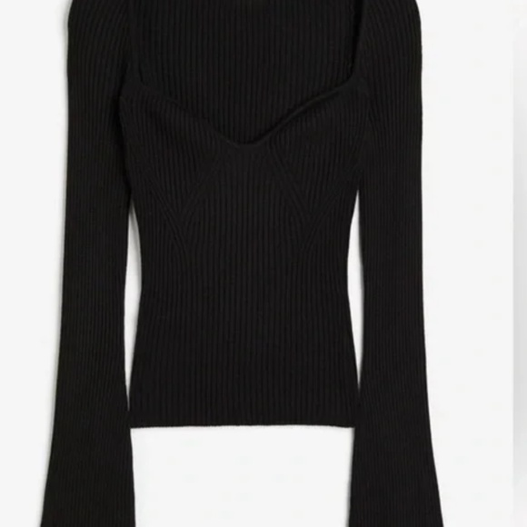 H&M Black Ribbed Sweater - Picture 3 of 8
